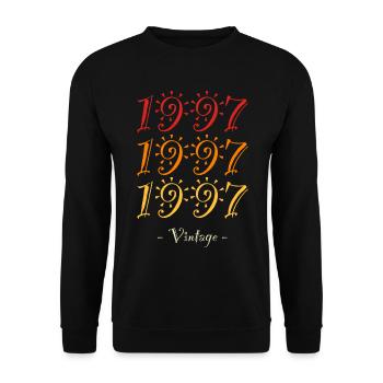 1997 vintage - Unisex Sweatshirt - black - Front - Alina (178cm) & Michal (187cm)