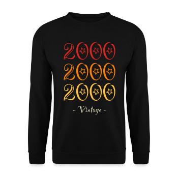 2000 vintage - Sweat-shirt Unisexe - noir - Devant - Alina (178cm) & Michal (187cm)