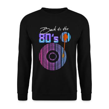 Années 80 Idée Idée Cadeau Humour 1980-89 - Sweat-shirt Unisexe - noir - Devant - Alina (178cm) & Michal (187cm)