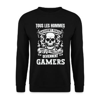 les meilleurs deviennent gamers - Sweat-shirt Unisexe - noir - Devant - Alina (178cm) & Michal (187cm)