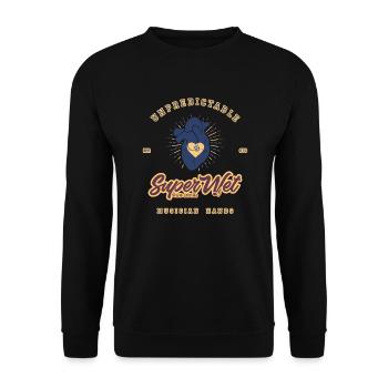 Unpredictable musician hands βB (clean style) - Unisex Sweatshirt - black - Front - Alina (178cm) & Michal (187cm)