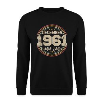 Les Légendes Sont Nées En Décembre 1961 - 1961 - Sweat-shirt Unisexe - noir - Devant - Alina (178cm) & Michal (187cm)