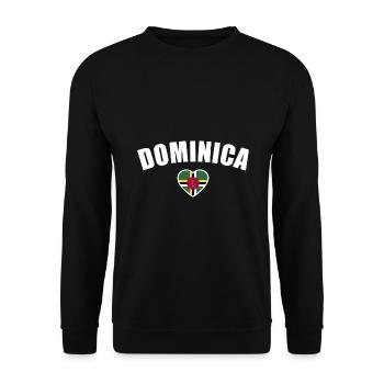 Dominica Dominican Flag - Unisex Sweatshirt - black - Front - Alina (178cm) & Michal (187cm)