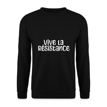 Vive la Résistance Es lege die Revelution - Unisex Pullover - Schwarz - Vorne - Alina (178cm) & Michal (187cm)