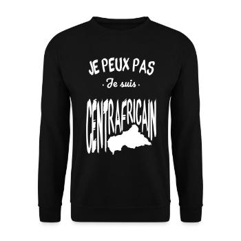 Je peux pas je suis Centrafricain - Sweat-shirt Unisexe - noir - Devant - Alina (178cm) & Michal (187cm)