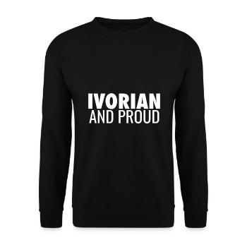 Ivorian And Proud Côte d'Ivoire - Unisex Sweatshirt - black - Front - Alina (178cm) & Michal (187cm)