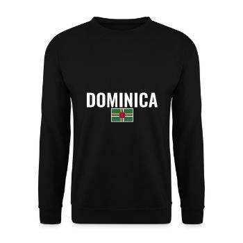 Dominica Dominican Flag - Unisex Sweatshirt - black - Front - Alina (178cm) & Michal (187cm)
