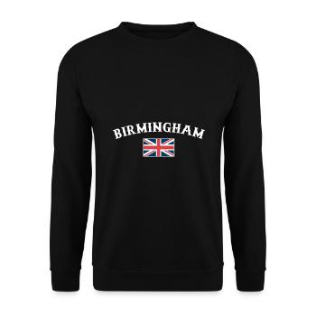 Birmingham Großbritannien Britische Flagge Brite - Unisex Pullover - Schwarz - Vorne - Alina (178cm) & Michal (187cm)