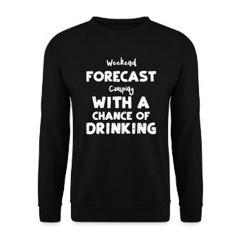 Weekend Forecast Camping With A... - Unisex Sweatshirt - black - Front - Alina (178cm) & Michal (187cm)