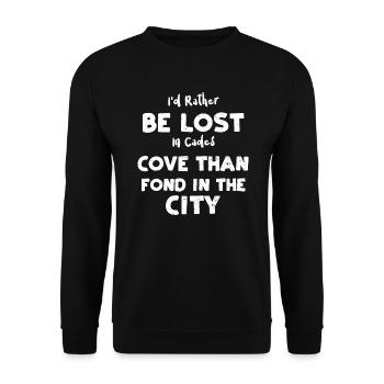 I'd Rather Be Lost In Cades Cove... - Unisex Pullover - Schwarz - Vorne - Alina (178cm) & Michal (187cm)