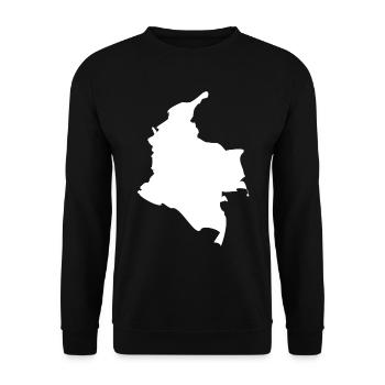 Kolumbien Landkarte Flagge - Unisex Pullover - Schwarz - Vorne - Alina (178cm) & Michal (187cm)