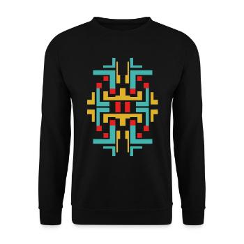 Abstract color art - Unisex Sweatshirt - black - Front - Alina (178cm) & Michal (187cm)