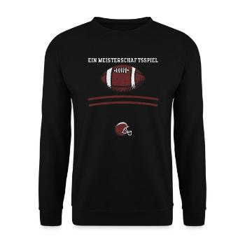 Ein Meisterschaftsspiel - Football - Unisex Pullover - Schwarz - Vorne - Alina (178cm) & Michal (187cm)