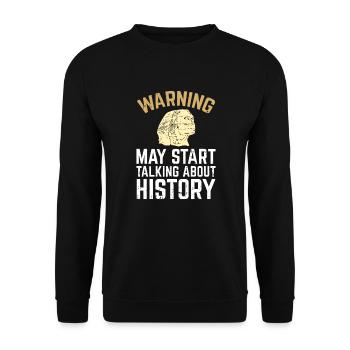 Professeur d'histoire - Sweat-shirt Unisexe - noir - Devant - Alina (178cm) & Michal (187cm)