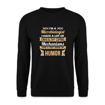 microbiology - Unisex Sweatshirt - black - Front - Alina (178cm) & Michal (187cm)