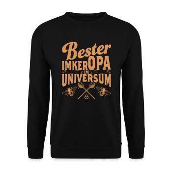 Bester Imker Opa im Universum - Unisex Pullover - Schwarz - Vorne - Alina (178cm) & Michal (187cm)