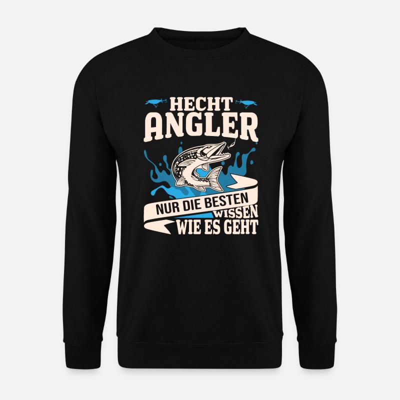 Hecht Angler - Unisex Pullover - Schwarz