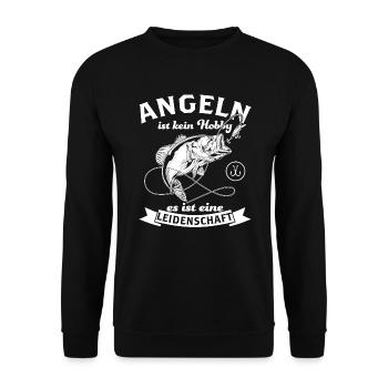 Angeln Leidenschaft - Unisex Pullover - Schwarz - Vorne - Alina (178cm) & Michal (187cm)
