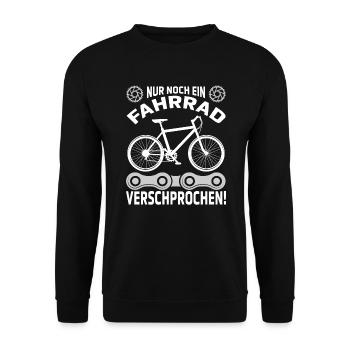 Nur noch ein Fahrrad - Unisex Pullover - Schwarz - Vorne - Alina (178cm) & Michal (187cm)