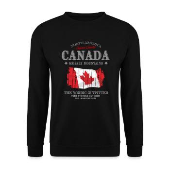 Kanada - Maple Leaf - Canada - Unisex Pullover - Schwarz - Vorne - Alina (178cm) & Michal (187cm)