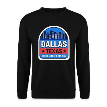 Dallas Texas USA Design for proud Dallasites - Unisex Sweatshirt - black - Front - Alina (178cm) & Michal (187cm)