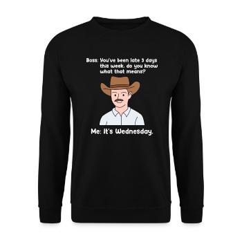 Late design for young proud Pinoys - Unisex Sweatshirt - black - Front - Alina (178cm) & Michal (187cm)