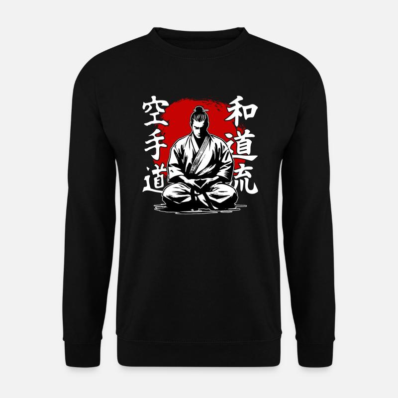 Samurai Wado Ryu Karate Kampfkunststil - Unisex Pullover - Schwarz