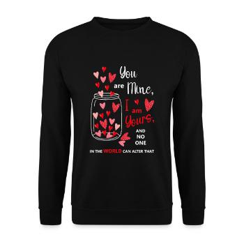 Unbreakable Love | Literary Quote - Unisex Sweatshirt - black - Front - Alina (178cm) & Michal (187cm)