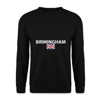 Birmingham Großbritannien Britische Flagge Brite - Unisex Pullover - Schwarz - Vorne - Alina (178cm) & Michal (187cm)