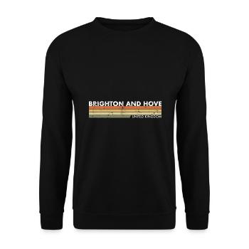 Brighton And Hove UK Vintage British British - Unisex Sweatshirt - black - Front - Alina (178cm) & Michal (187cm)