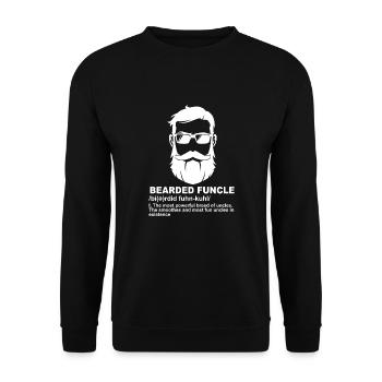Cadeau drôle de chemise d'oncle barbu pour l'oncle - Sweat-shirt Unisexe - noir - Devant - Alina (178cm) & Michal (187cm)