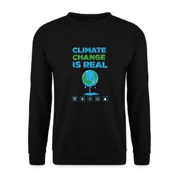 Climate Change Climate Protection CO2 Shirt Gift - Unisex Sweatshirt - black - Front - Alina (178cm) & Michal (187cm)