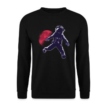 Mars Mission - Space Adventure - The Mars - Rocket - Unisex Sweatshirt - black - Front - Alina (178cm) & Michal (187cm)