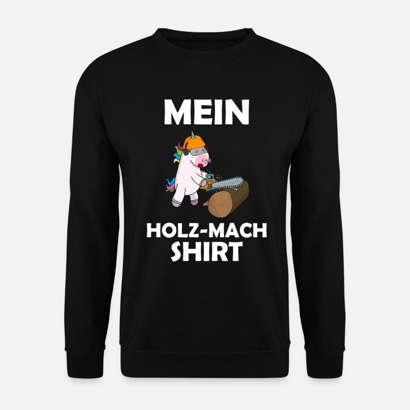 Sägen Motorsäge das Holz machen - Unisex Pullover - Schwarz