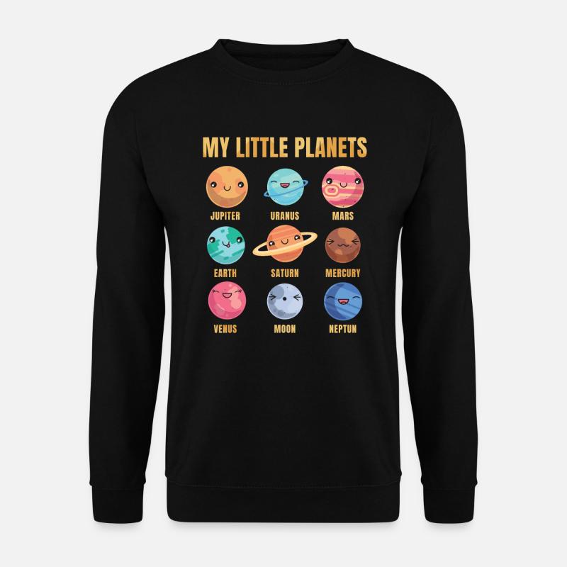 Solar System - Cute Planets - Planet - Galaxy - Unisex Pullover - Schwarz