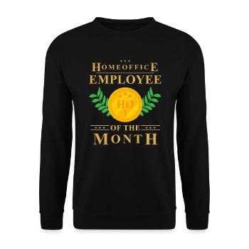 Homeoffice Employee of The Month Homeschool Remote - Unisex Sweatshirt - black - Front - Alina (178cm) & Michal (187cm)