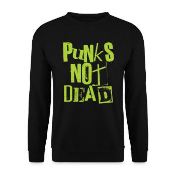 Punks Not Dead - Vintage Grunge - Punk Is Not Dead - Unisex Sweatshirt - black - Front - Alina (178cm) & Michal (187cm)