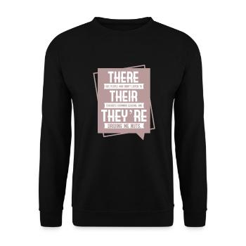 There Their They’re - Sweat-shirt Unisexe - noir - Devant - Alina (178cm) & Michal (187cm)