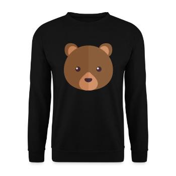 Bear Face - Unisex Sweatshirt - black - Front - Alina (178cm) & Michal (187cm)