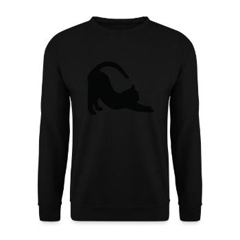 Cat Yoga - Sweat-shirt Unisexe - noir - Devant - Alina (178cm) & Michal (187cm)