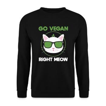 Go Vegan Go Right - Sweat-shirt Unisexe - noir - Devant - Alina (178cm) & Michal (187cm)