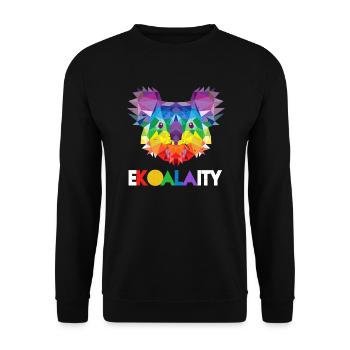Koala Rainbow Flag Gay Pride - Unisex Pullover - Schwarz - Vorne - Alina (178cm) & Michal (187cm)