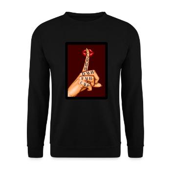 Shuh Duh Fuh Cup Lip Slay - Sweat-shirt Unisexe - noir - Devant - Alina (178cm) & Michal (187cm)