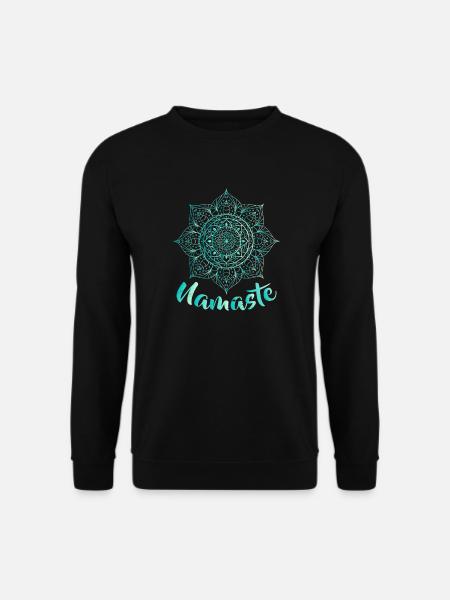 Namaste - Lotus Flower - Spiritual Yoga Om - Unisex Pullover - Schwarz