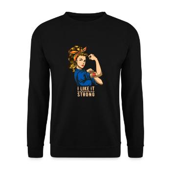 LGBTQ - Girl Tattoo Strong - Coffee Lover - Sweat-shirt Unisexe - noir - Devant - Alina (178cm) & Michal (187cm)