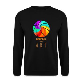 Basketball - This is an Art - Court Varsity Art - Unisex Sweatshirt - black - Front - Alina (178cm) & Michal (187cm)