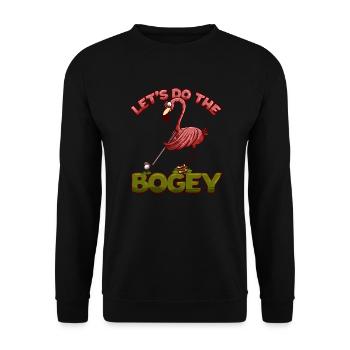 Golf - Flamingo Funny - 18th Hole - Unisex Sweatshirt - black - Front - Alina (178cm) & Michal (187cm)