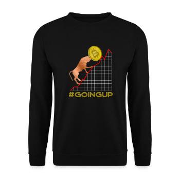 Bitcoin - Bull Going Up - NYSE - Unisex Sweatshirt - black - Front - Alina (178cm) & Michal (187cm)