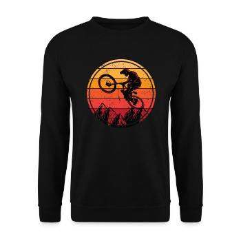 Cycling - I Do My Own Stunts Extreme Sports - - Sweat-shirt Unisexe - noir - Devant - Alina (178cm) & Michal (187cm)