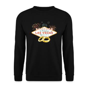 Wedding - Welcome To Fabulous Las Vegas Nevada - - Unisex Pullover - Schwarz - Vorne - Alina (178cm) & Michal (187cm)
